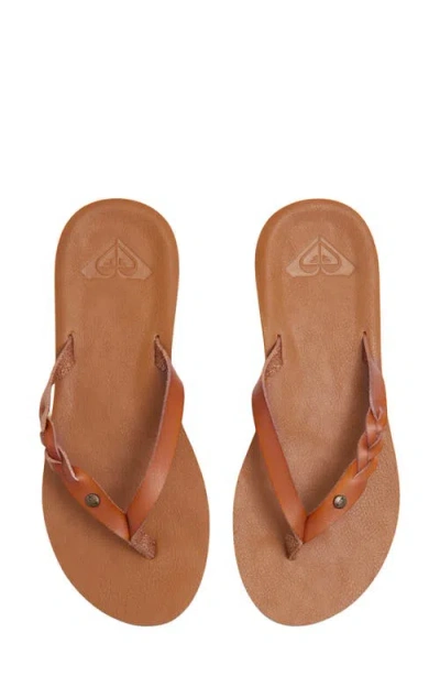 Roxy Liza Iv Flip Flop In Brown