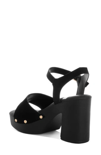 Rag & Co Daniela Platform Sandal In Black