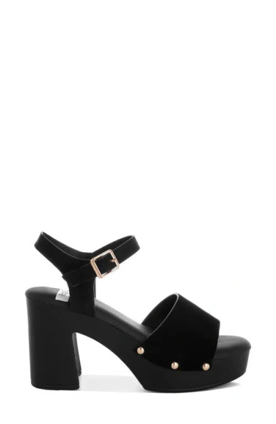 Rag & Co Daniela Platform Sandal In Black