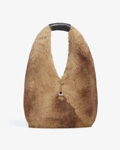 Apparis Colette Faux-fur Shoulder Bag In Brown