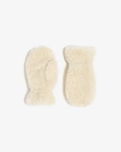 Apparis Coco Bouclette Gloves In Neutral