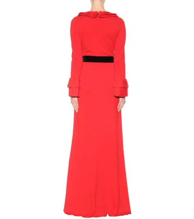 Shop Gucci Stretch-jersey Gown In Live Red