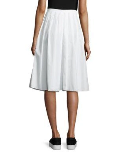 Shop Vince Multi Pleated Skirt In White