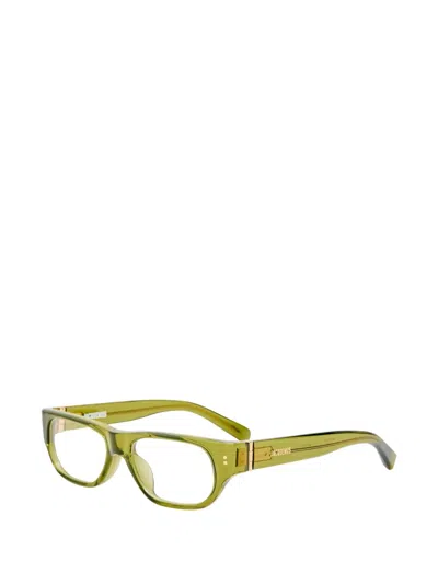 Jacquemus Rectangle-frame Glasses In Green