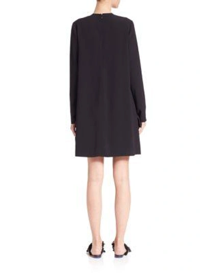 Shop Proenza Schouler Long Sleeve Flared Dress In Black
