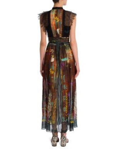 Shop Valentino Cuban Forest Lace-trim Cotton Dress In Multi