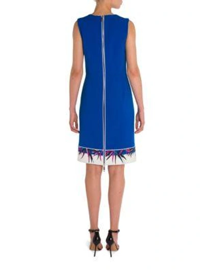 Shop Emilio Pucci Bamboo Printed Dress In Royal Blue