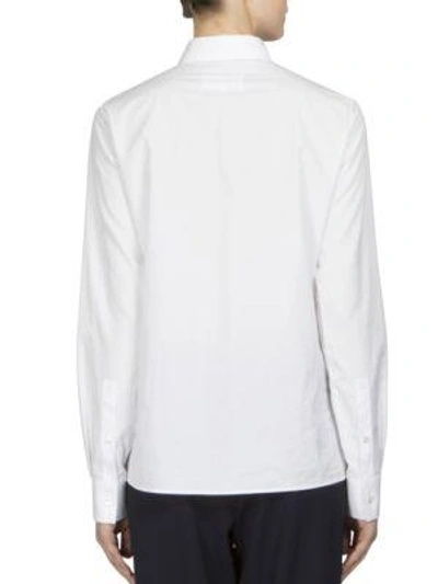Shop Maison Margiela Ruffle Shirt In White