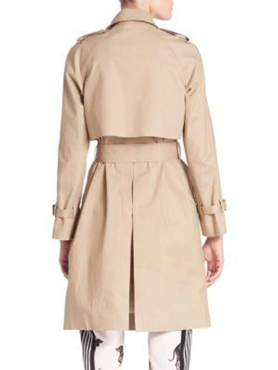 Shop Stella Mccartney Macintosh Cotton Trench Coat In Fawn