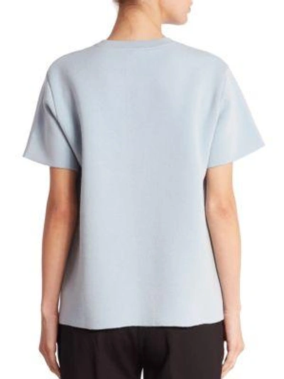 Shop Marc Jacobs Short Sleeve Mtv Sweatshirt In Powder Blue