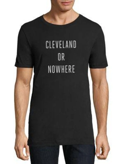 Shop Knowlita Cleveland Or Nowhere Cotton Graphic Tee In Black White