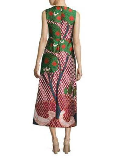 Shop Red Valentino Jacquard Landscape Amarena Midi Dress