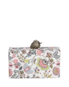 EDIE PARKER WOLF PAISLEY CLUTCH BAG WITH STRAWBERRY CLASP, MULTI