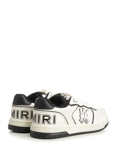 Amiri Newport White Sneakers Low Top With Logo Patch On The Side And Contrasting Heel With Leather Logo Le