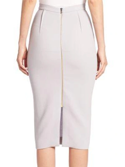 Roland Mouret Arreton Wool-crepe Pencil Skirt In Grey | ModeSens