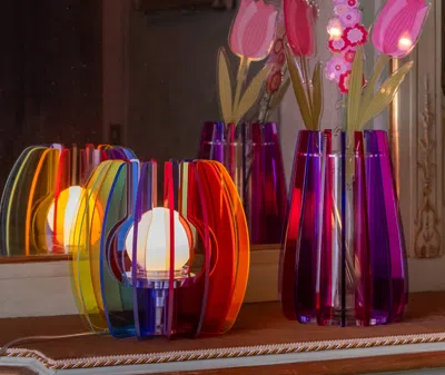 Vesta Small Iride Modular Vase In Multi