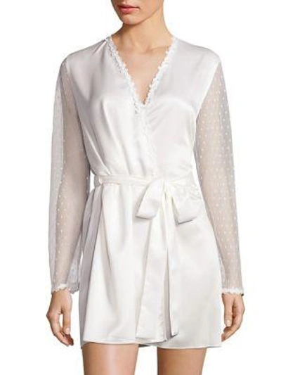 Shop Flora Nikrooz Showstopper Venise Lace Robe In Ivory