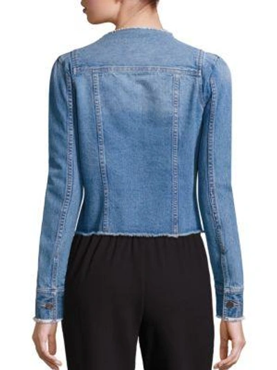 Joie Redmondia Denim Jacket With Broaches In Azzurro Blue | ModeSens