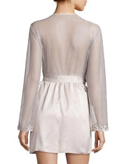 Shop Flora Nikrooz Showstopper Venise Lace Robe In Champagne