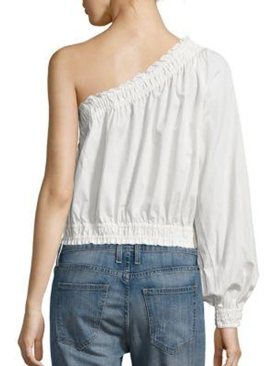 Shop Free People Anabelle Cotton One-shoulder Top In Ivory
