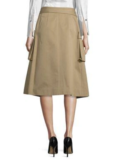 Shop Monse Cargo Wrap Skirt In Khaki