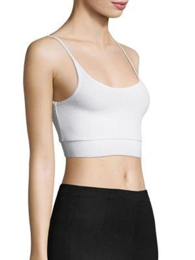 Shop Atm Anthony Thomas Melillo Cropped Rib-knit Camisole In Black