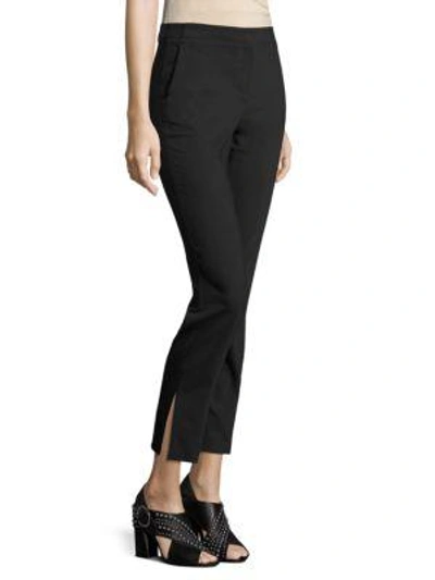 Shop Helmut Lang Slim Side Slit Pants In Black