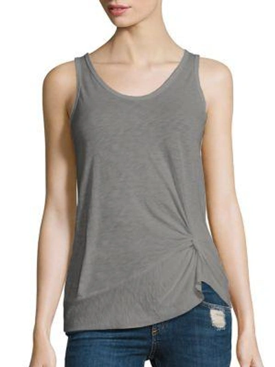 Stateside Cotton Camouflage Tank In Charcoal