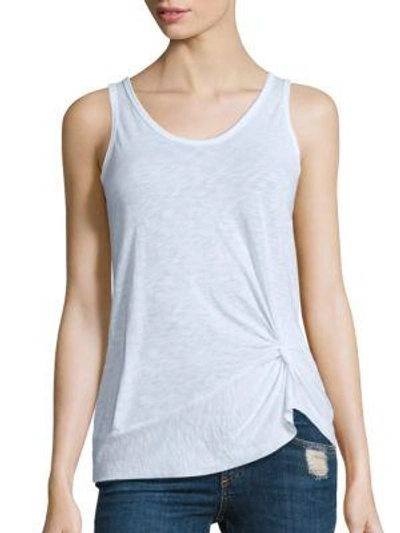 Shop Stateside Slub Knot Tank Top In Charcoal