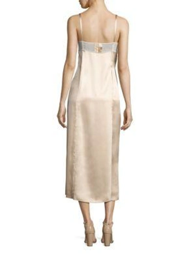 Shop Calvin Klein Collection Levana Slip Dress In Powder