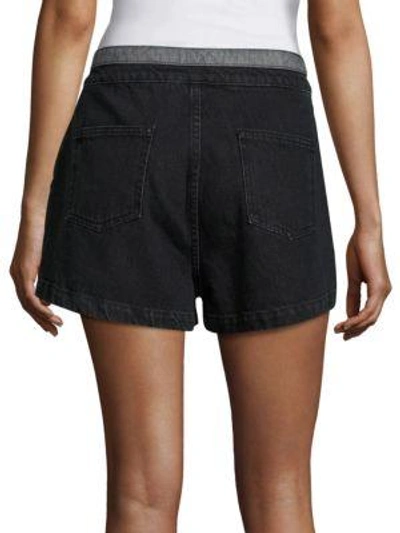 Shop Opening Ceremony Denim Inside-out Shorts In Black