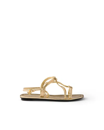 Prada Sandals In Gold
