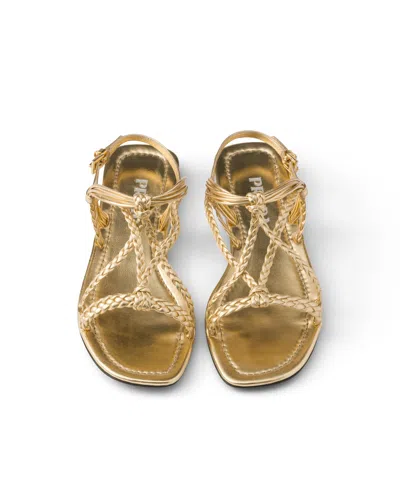 Prada Sandals In Gold