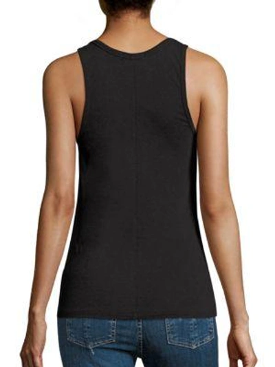 Shop Rag & Bone Women's Cotton Scoopneck Tank Top In Black