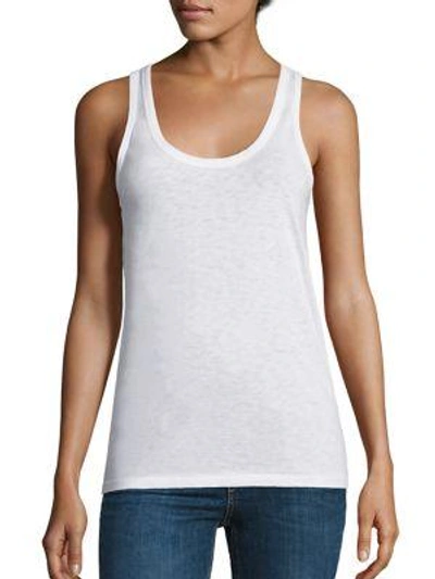 Shop Rag & Bone Women's Cotton Scoopneck Tank Top In Bright White