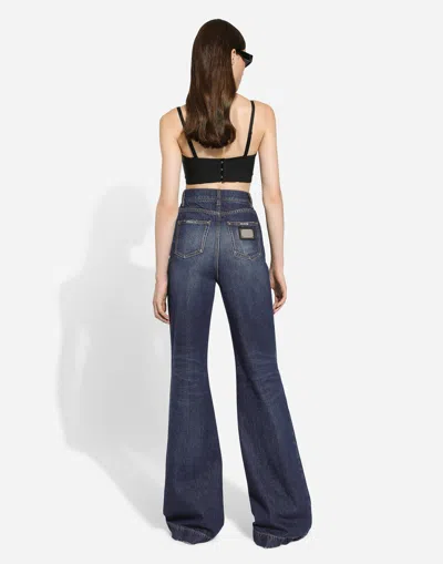Dolce & Gabbana Flared Denim Jeans In Blue