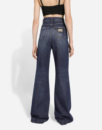 Dolce & Gabbana Flared Denim Jeans In Blue
