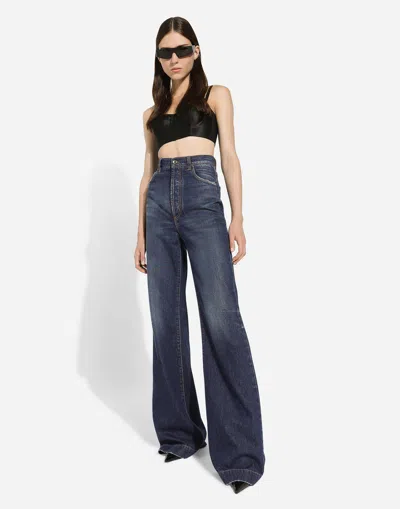 Dolce & Gabbana Flared Denim Jeans In Blue