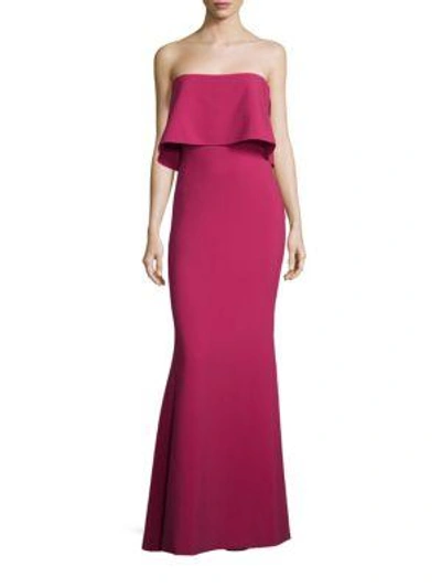 Shop Likely Driggs Strapless Gown In Cerise