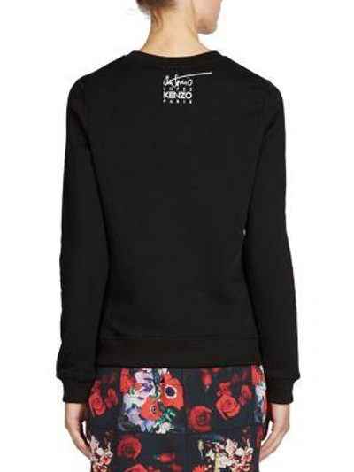 Shop Kenzo Picture Motif Sweatshirt In Black