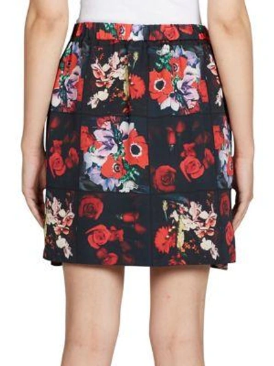 Shop Kenzo Antonio's Floral-print Cotton Skirt In Vermillion