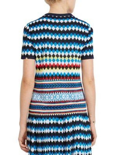 Shop Mary Katrantzou Clio Multi-print Jacquard Knit Top