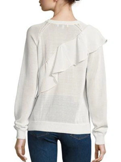 Shop Iro Raja Ruffled Sweatshirt In Ecru