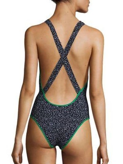 Shop Diane Von Furstenberg Printed One-piece Swimsuit In Multi