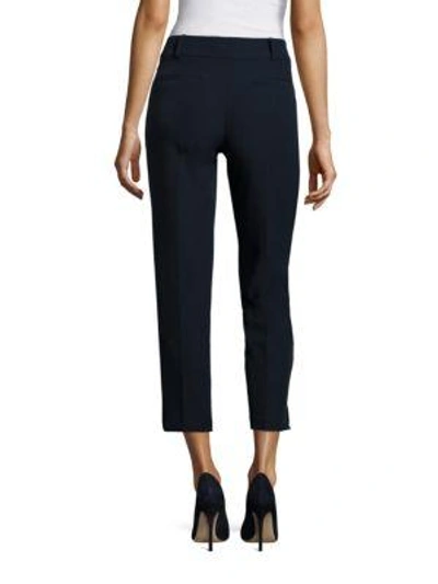 Shop Milly Nicole Italian Cady Trousers In Blue