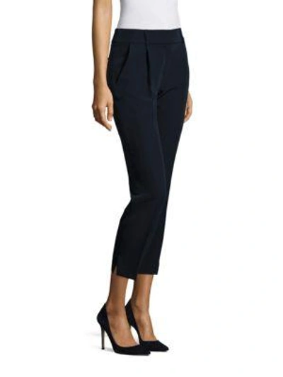 Shop Milly Nicole Italian Cady Trousers In Blue