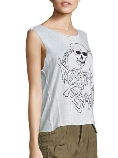 Shop R13 Nothing Sacred Skull Cashmere Tank In White