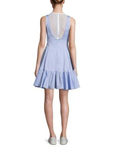 Shop Sandy Liang Fenty Ruffled Dress In Blue