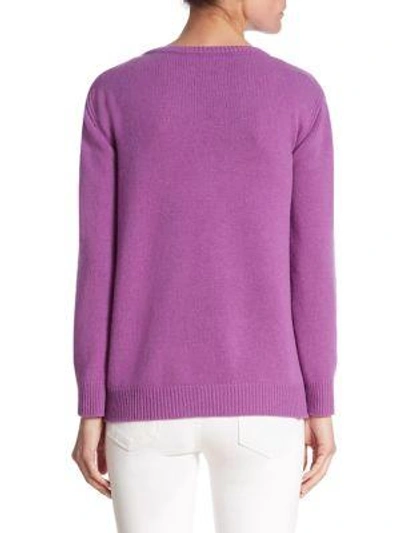 Shop Alberta Ferretti Wednesday Wool-blend Sweater In Purple