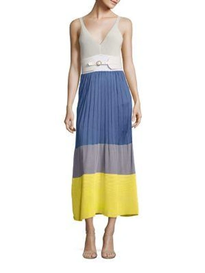 Agnona Knit Colorblock Dress In Multi